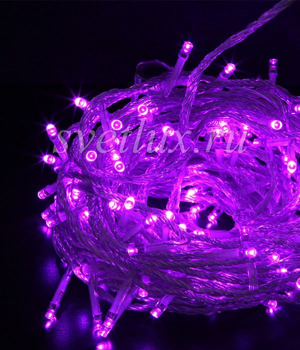 Set of 3 Purple LED Ropes with Controller, 20m each, 600 LEDs total, transparent silicone wire, IP65 03-065_BL