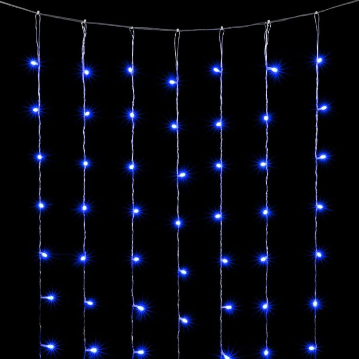 Garland 3 x 2m, Blue, 220V, 600 LEDs, transparent wire, IP20 01-222_BL