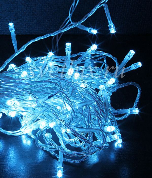 LED String 20m, Celestial Blue with Remote Control, 24V, 200 LEDs, transparent silicone wire, IP65 05-012_BL